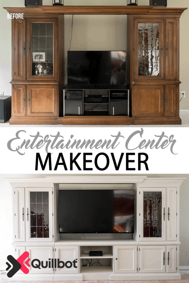 white entertainment center